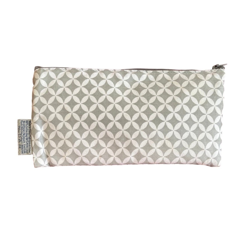 Norwex Reusable Snack Bag Grey Whitel Dual Zipper Pouch PEVA Liner - Picture 2 of 6